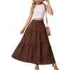 image:imageGRECERELLE Maxi Skirts for Women High Waist Tiered with PocketsLd Coffee
