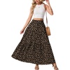 image:imageGRECERELLE Maxi Skirts for Women High Waist Tiered with PocketsLd Dark Khaki