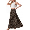 image:imageGRECERELLE Maxi Skirts for Women High Waist Tiered with PocketsLd Dark Khaki