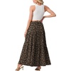 image:imageGRECERELLE Maxi Skirts for Women High Waist Tiered with PocketsLd Dark Khaki