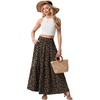 image:imageGRECERELLE Maxi Skirts for Women High Waist Tiered with PocketsLd Dark Khaki