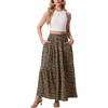 image:imageGRECERELLE Maxi Skirts for Women High Waist Tiered with PocketsLd Khaki