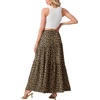 image:imageGRECERELLE Maxi Skirts for Women High Waist Tiered with PocketsLd Khaki