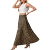 image:imageGRECERELLE Maxi Skirts for Women High Waist Tiered with PocketsLd Khaki