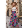 image:imageGRECERELLE Maxi Skirts for Women High Waist Tiered with PocketsMulti Purple Wave