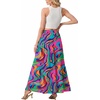 image:imageGRECERELLE Maxi Skirts for Women High Waist Tiered with PocketsMulti Purple Wave