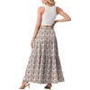 image:imageGRECERELLE Maxi Skirts for Women High Waist Tiered with PocketsWhite Primrose
