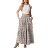 image:imageGRECERELLE Maxi Skirts for Women High Waist Tiered with PocketsWhite Primrose