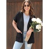 image:imageGRECERELLE Short Sleeve Cardigan for Women Lightweight Summer with Pockets Open Front Casual Beach Cover Ups 2026Ablack