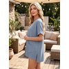 image:imageGRECERELLE Short Sleeve Cardigan for Women Lightweight Summer with Pockets Open Front Casual Beach Cover Ups 2026Haze Blue
