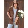 image:imageGRECERELLE Short Sleeve Cardigan for Women Lightweight Summer with Pockets Open Front Casual Beach Cover Ups 2026Leopard Print Coffee