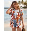 image:imageGRECERELLE Short Sleeve Cardigan for Women Lightweight Summer with Pockets Open Front Casual Beach Cover Ups 2026White Maple