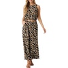 image:imageGRECERELLE Two Piece Sets for Women Summer Crop Top Wide Leg Pants 2026Apricot Brown Ld
