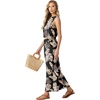 image:imageGRECERELLE Two Piece Sets for Women Summer Crop Top Wide Leg Pants 2026Black Palm Leaf