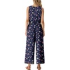image:imageGRECERELLE Two Piece Sets for Women Summer Crop Top Wide Leg Pants 2026Blue Pink Wh Flower