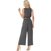 image:imageGRECERELLE Two Piece Sets for Women Summer Crop Top Wide Leg Pants 2026Dark Gray