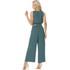 image:imageGRECERELLE Two Piece Sets for Women Summer Crop Top Wide Leg Pants 2026Gray Blue