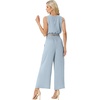 image:imageGRECERELLE Two Piece Sets for Women Summer Crop Top Wide Leg Pants 2026Haze Blue