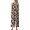 image:imageGRECERELLE Two Piece Sets for Women Summer Crop Top Wide Leg Pants 2026Khaki Black Flower