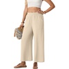 image:imageGRECERELLE Wide Leg Pants for Women Elastic High Waisted Palazzo TrousersApricot