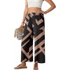 image:imageGRECERELLE Wide Leg Pants for Women Elastic High Waisted Palazzo TrousersBlack Rectangle