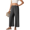 image:imageGRECERELLE Wide Leg Pants for Women Elastic High Waisted Palazzo TrousersBlack Stripe