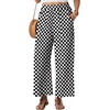 image:imageGRECERELLE Wide Leg Pants for Women Elastic High Waisted Palazzo TrousersBlack White Plaid