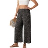 image:imageGRECERELLE Wide Leg Pants for Women Elastic High Waisted Palazzo TrousersGray Ld Dark Gray