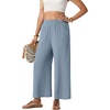 image:imageGRECERELLE Wide Leg Pants for Women Elastic High Waisted Palazzo TrousersHaze Blue