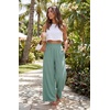 image:imageGRECERELLE Wide Leg Pants for Women Elastic High Waisted Palazzo TrousersLight Blue