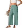 image:imageGRECERELLE Wide Leg Pants for Women Elastic High Waisted Palazzo TrousersLight Blue