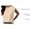 image:imageGRECERELLE Women 2026 Cap Sleeve Tops Summer Casual Tee Shirt Loose Crew Neck Basic Tank Trendy Work Vacation Outfits S2XLBeige