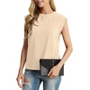 image:imageGRECERELLE Women 2026 Cap Sleeve Tops Summer Casual Tee Shirt Loose Crew Neck Basic Tank Trendy Work Vacation Outfits S2XLBeige