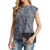 image:imageGRECERELLE Women 2026 Cap Sleeve Tops Summer Casual Tee Shirt Loose Crew Neck Basic Tank Trendy Work Vacation Outfits S2XLBlack Anemone