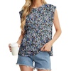 image:imageGRECERELLE Women 2026 Cap Sleeve Tops Summer Casual Tee Shirt Loose Crew Neck Basic Tank Trendy Work Vacation Outfits S2XLBlack Anemone