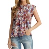 image:imageGRECERELLE Women 2026 Cap Sleeve Tops Summer Casual Tee Shirt Loose Crew Neck Basic Tank Trendy Work Vacation Outfits S2XLBlack Color Hibiscus