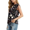 image:imageGRECERELLE Women 2026 Cap Sleeve Tops Summer Casual Tee Shirt Loose Crew Neck Basic Tank Trendy Work Vacation Outfits S2XLBlack Ink Lotus