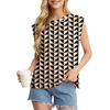 image:imageGRECERELLE Women 2026 Cap Sleeve Tops Summer Casual Tee Shirt Loose Crew Neck Basic Tank Trendy Work Vacation Outfits S2XLBlack Khaki Heart