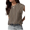 image:imageGRECERELLE Women 2026 Cap Sleeve Tops Summer Casual Tee Shirt Loose Crew Neck Basic Tank Trendy Work Vacation Outfits S2XLBlack Khaki Heart