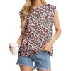 image:imageGRECERELLE Women 2026 Cap Sleeve Tops Summer Casual Tee Shirt Loose Crew Neck Basic Tank Trendy Work Vacation Outfits S2XLBlack Red Floral