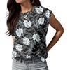 image:imageGRECERELLE Women 2026 Cap Sleeve Tops Summer Casual Tee Shirt Loose Crew Neck Basic Tank Trendy Work Vacation Outfits S2XLBlack White Lily