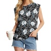 image:imageGRECERELLE Women 2026 Cap Sleeve Tops Summer Casual Tee Shirt Loose Crew Neck Basic Tank Trendy Work Vacation Outfits S2XLBlack White Lily