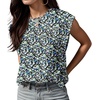 image:imageGRECERELLE Women 2026 Cap Sleeve Tops Summer Casual Tee Shirt Loose Crew Neck Basic Tank Trendy Work Vacation Outfits S2XLBlack White Rose