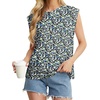 image:imageGRECERELLE Women 2026 Cap Sleeve Tops Summer Casual Tee Shirt Loose Crew Neck Basic Tank Trendy Work Vacation Outfits S2XLBlack White Rose