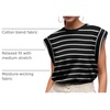 image:imageGRECERELLE Women 2026 Cap Sleeve Tops Summer Casual Tee Shirt Loose Crew Neck Basic Tank Trendy Work Vacation Outfits S2XLBlack White Stripe