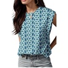 image:imageGRECERELLE Women 2026 Cap Sleeve Tops Summer Casual Tee Shirt Loose Crew Neck Basic Tank Trendy Work Vacation Outfits S2XLBlue Fish Scale