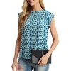 image:imageGRECERELLE Women 2026 Cap Sleeve Tops Summer Casual Tee Shirt Loose Crew Neck Basic Tank Trendy Work Vacation Outfits S2XLBlue Fish Scale