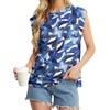 image:imageGRECERELLE Women 2026 Cap Sleeve Tops Summer Casual Tee Shirt Loose Crew Neck Basic Tank Trendy Work Vacation Outfits S2XLBlue Ink White