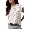image:imageGRECERELLE Women 2026 Cap Sleeve Tops Summer Casual Tee Shirt Loose Crew Neck Basic Tank Trendy Work Vacation Outfits S2XLDreamy Garden
