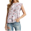 image:imageGRECERELLE Women 2026 Cap Sleeve Tops Summer Casual Tee Shirt Loose Crew Neck Basic Tank Trendy Work Vacation Outfits S2XLGray Azalea